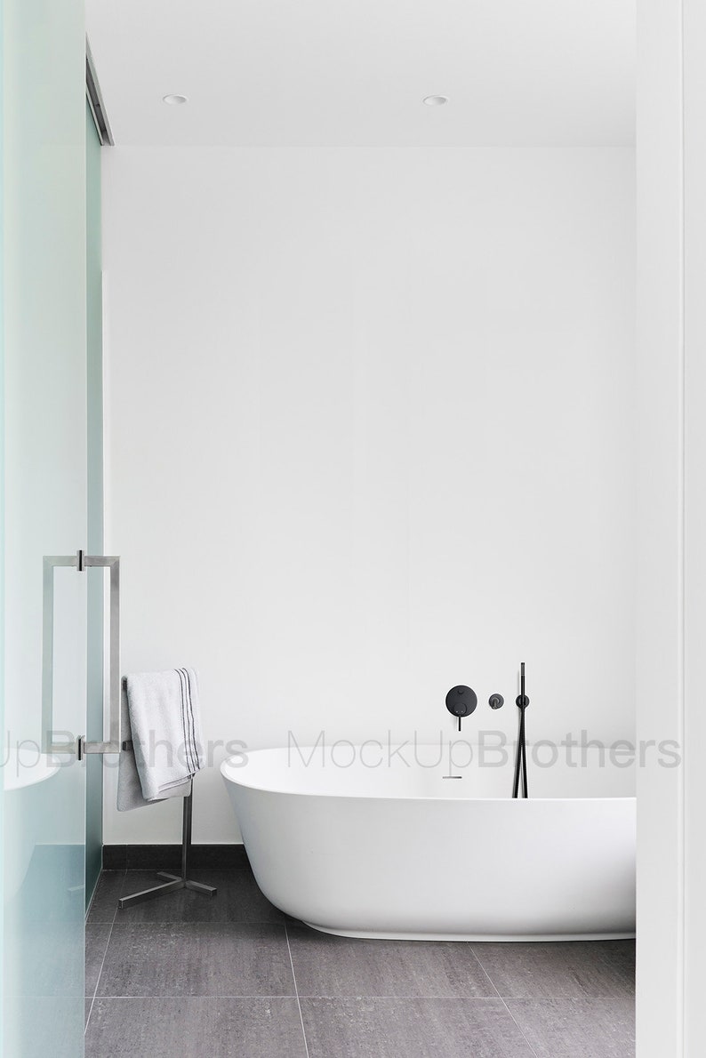 Download Bathroom wall mockup bathroom mock up spa mock up modern | Etsy