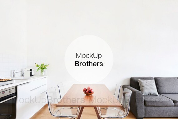 Kitchen Mockup Interior Mockups Dine Room Mock Up Blank Etsy