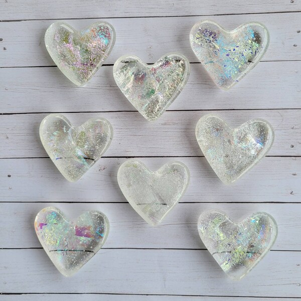 Fused Glass Heart Etsy