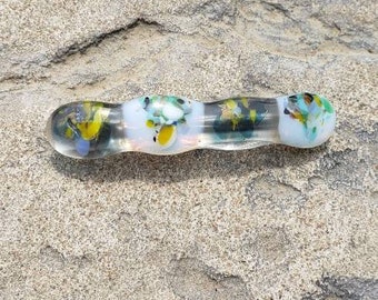 Fused glass barrette, glass hair accessory,  hair accessories, hair barrette, glass hair barrette, handmade hair barrette, women's barrette