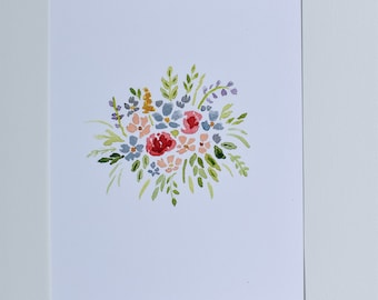8x10 in. Watercolor Print - Everyday Floral Art Print - Watercolor Art