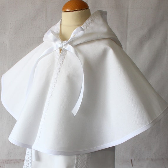 Cape Bapteme Avec Capuche Pour Garconpersonnalisee Avec Etsy