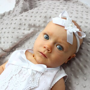 Bandeau Bebe Accessoire Bapteme Pour Bebe Fille Bapteme Etsy