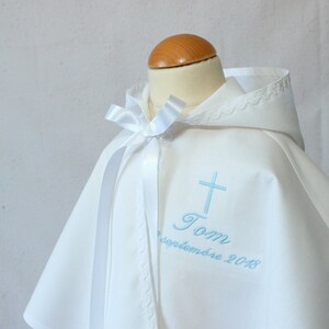 Cape Bapteme Avec Capuche Pour Garconpersonnalisee Avec Etsy