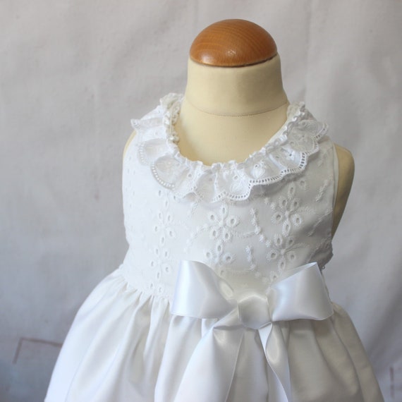 white toddler dress