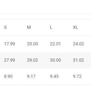 K&ouml;nnte beinhalten: Eine wei&szlig;e Tabelle zeigt Hemdma&szlig;e in Zoll. Die Gr&ouml;&szlig;en reichen von XS bis 4XL, mit Breiten von 41,91 cm bis 76,20 cm, L&auml;ngen von 68,60 cm bis 86,31 cm und &Auml;rmell&auml;ngen von 21,89 cm bis 27,41 cm.