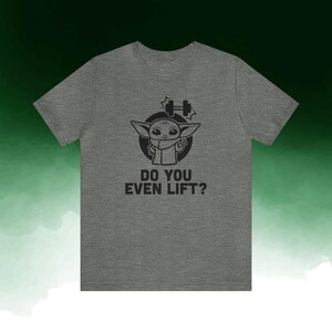 Star Wars Baby Yoda Lifting Unisex T-Shirt Deep Heather