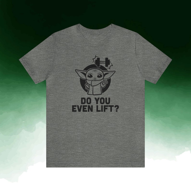 Star Wars Baby Yoda Lifting Unisex T-Shirt Deep Heather