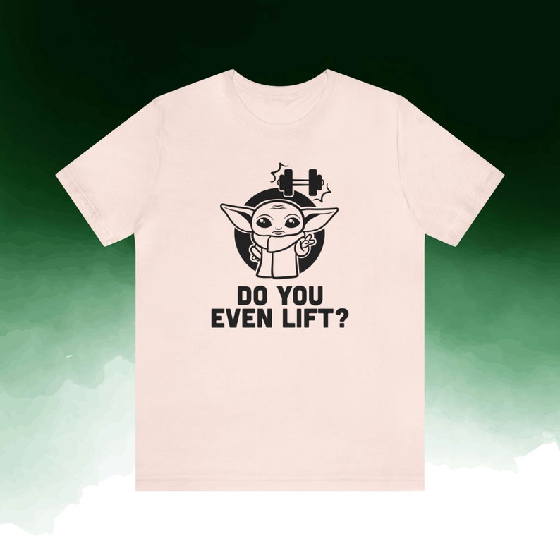 Star Wars Baby Yoda Lifting Unisex T-Shirt Soft Pink