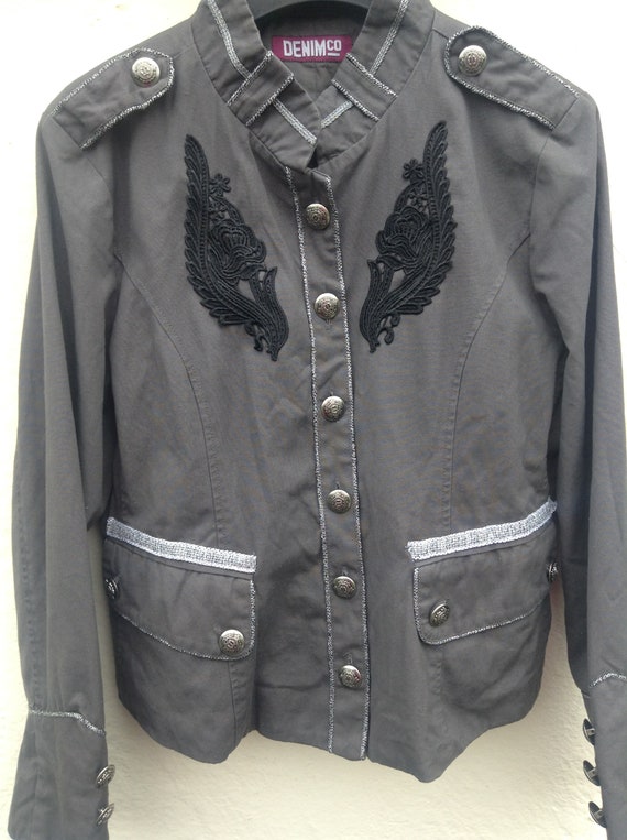 Womens Military Style Jacket Size 14 Upcycled Image 0