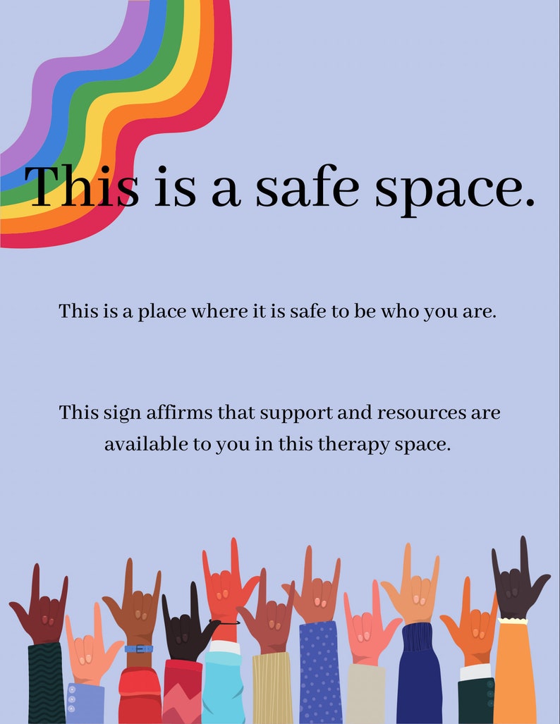 Therapy Office Decor Safe Space Etsy