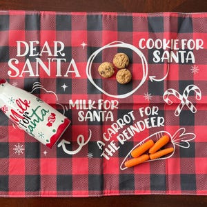 Weihnachtsmann Kekse und Milch Tischset: Festliche Weihnachtsdeko