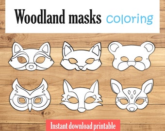 Fox Mask Wolf Animal Masks Party Printable