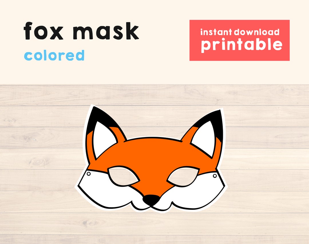 Fox Costume Animal Mask Fox Mask Fox Party Animal - Etsy