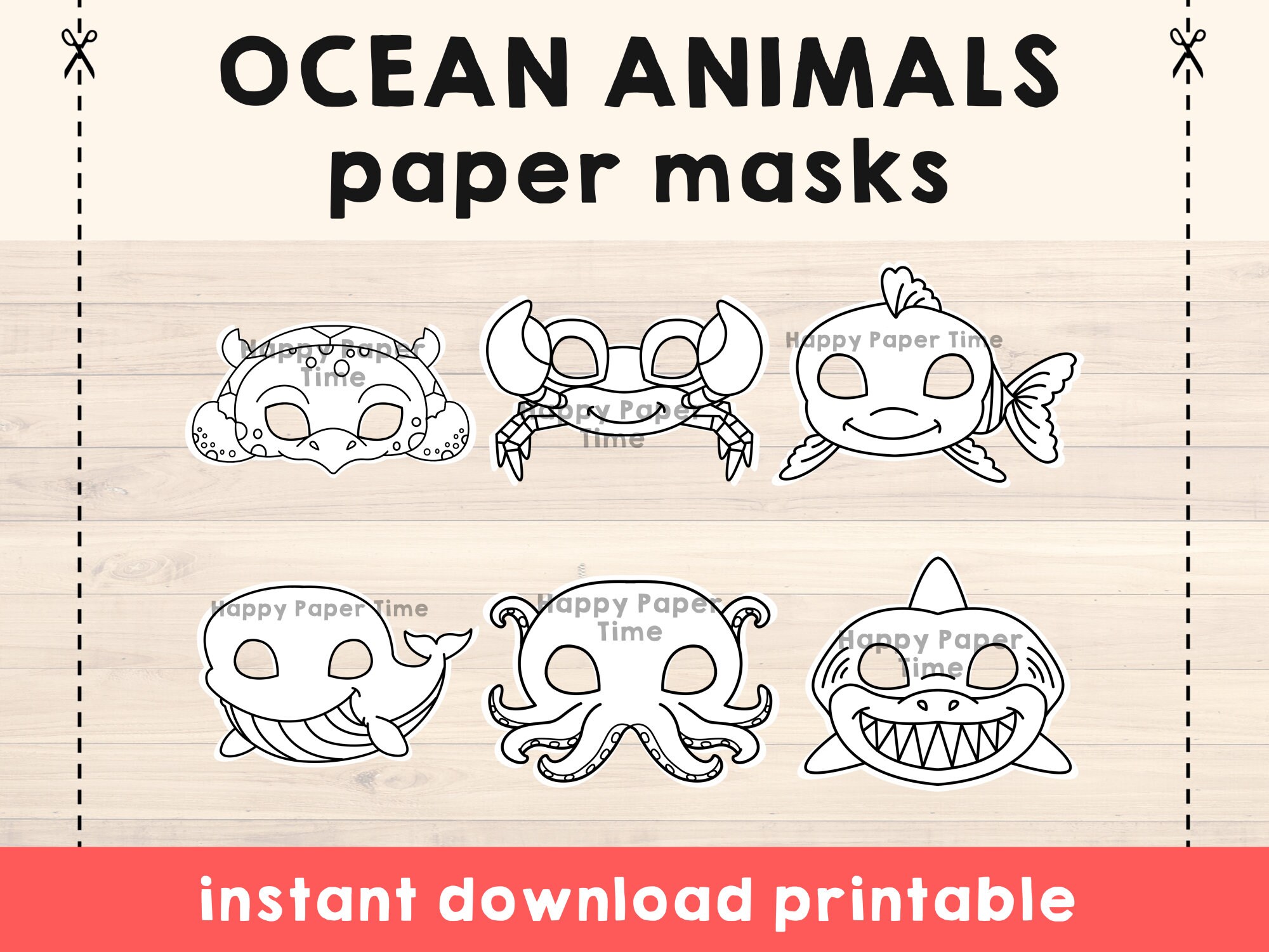 Printable Fish Mask - Etsy printable-fish-mask-etsy