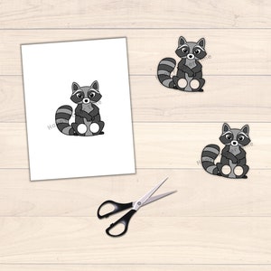 Raccoon Paper Craft Printable Woodland Animal Finger Puppet Kids Craft ...