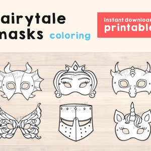 Dragon Mask Unicorn mask Monster Mask Fantasy Party Fantasy Mask Butterfly Mask Medieval Party Fairy Mask Kids Party Props Instant Download