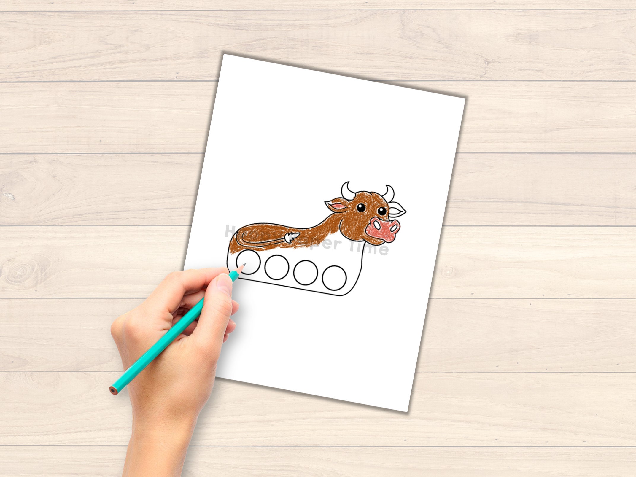 Bull Paper Craft Printable Farm Animal Finger Puppet Kids Craft Farm ...