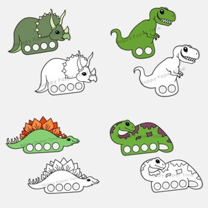 Dinosaur Puppet Paper Craft Printable Finger Puppet Kids Craft Animal ...