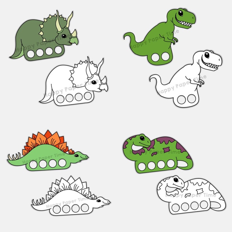 Dinosaur Puppet Paper Craft Printable Finger Puppet Kids Craft - Etsy