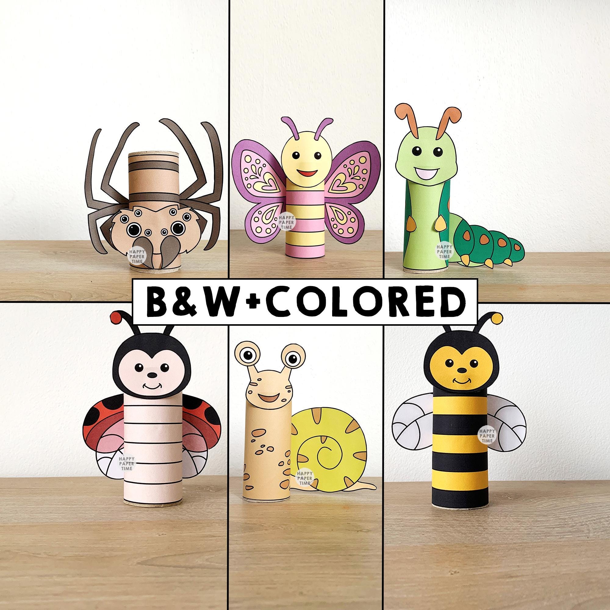 Bugs and insects animals Toilet Paper Roll Craft Spring Party…