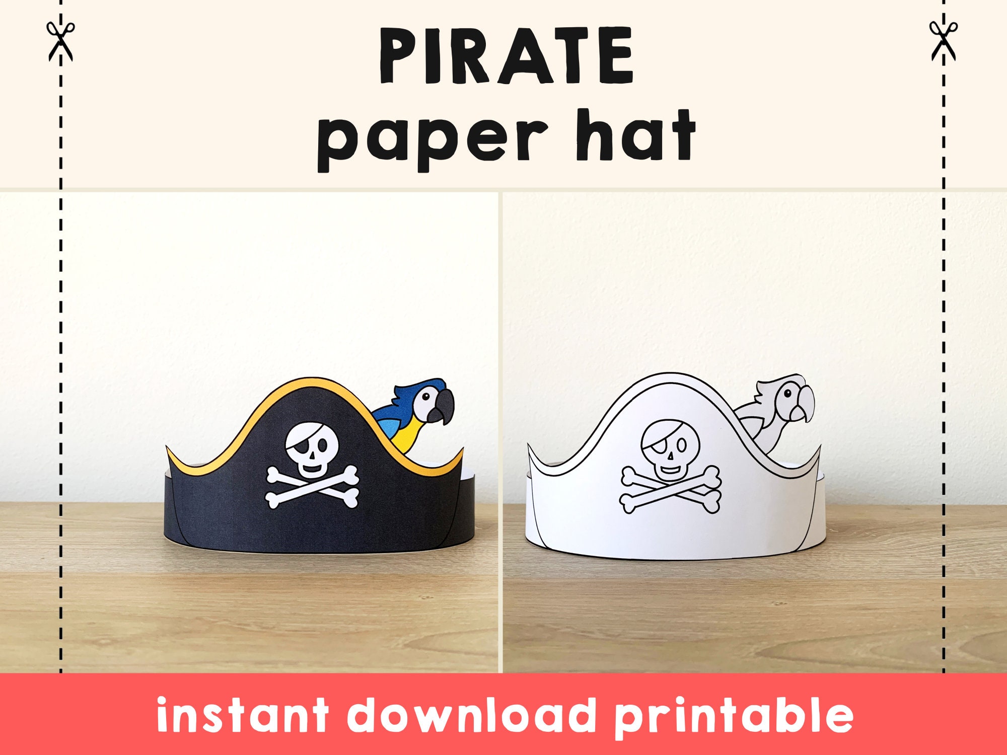Pirate on sale paper hat