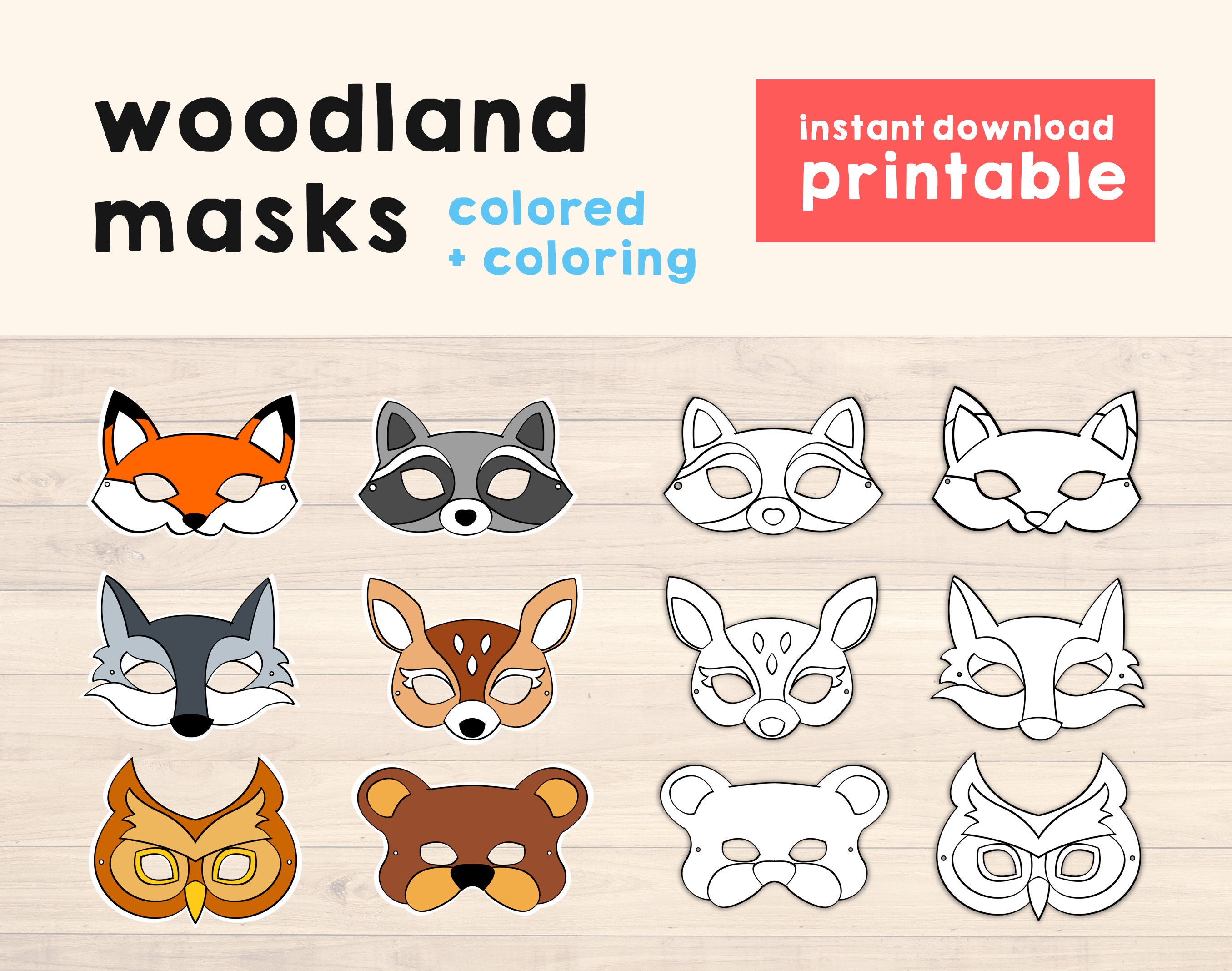 Fox Mask Wolf Mask Animal Mask Animal Crafting Kid Party - Etsy Fox Mask Wolf Mask Animal Mask Animal Crafting Kid Party - Etsy
