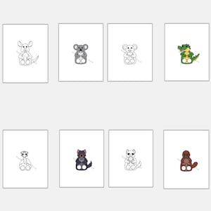 Australian Animal Paper Craft Printable Finger Puppet Template Kids ...