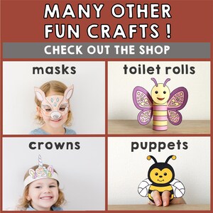 Australian Animals Toilet Paper Roll Craft Wild Party Coloring Printable Decoration Kids Play Cut out Glue DIY - Instant Download image 8