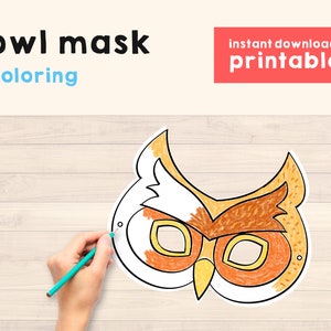 Owl Party Favor - Owl Mask - Woodland Party - Animal Printable Masks - Animal Masks - Instant Download