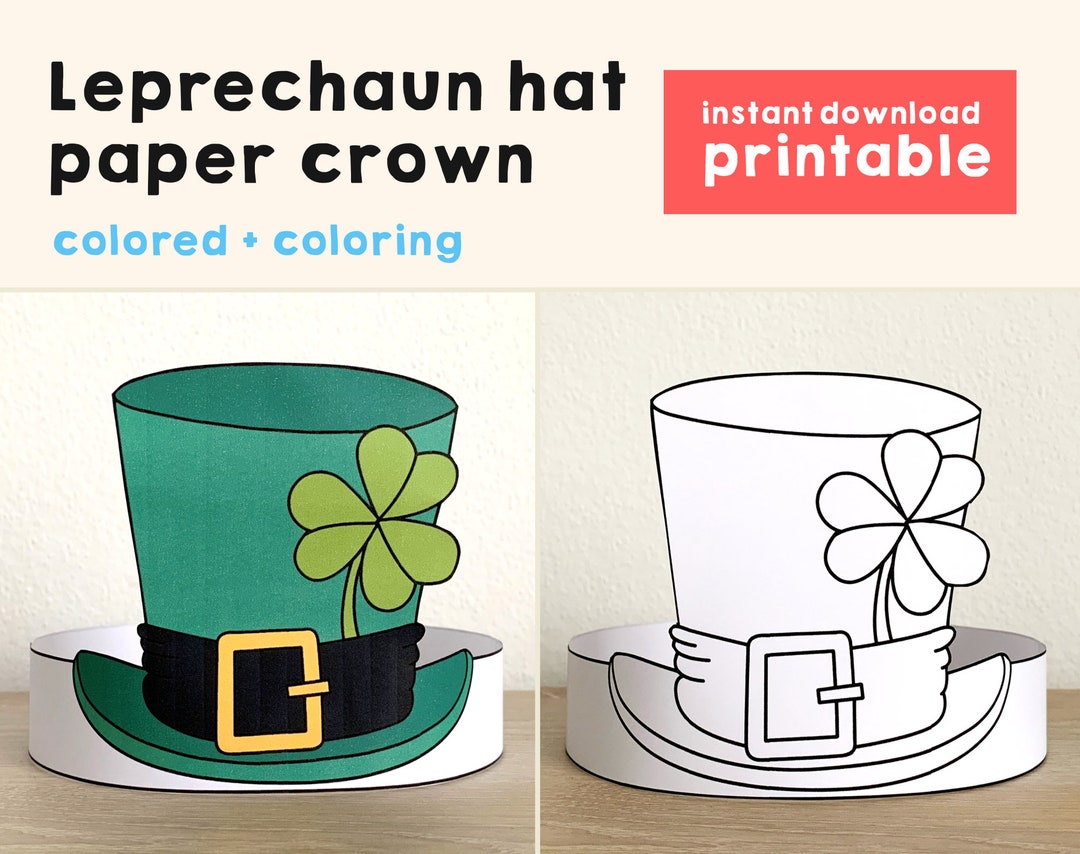 Leprechaun Hat Paper Crown Headband St Patrick's Day Party