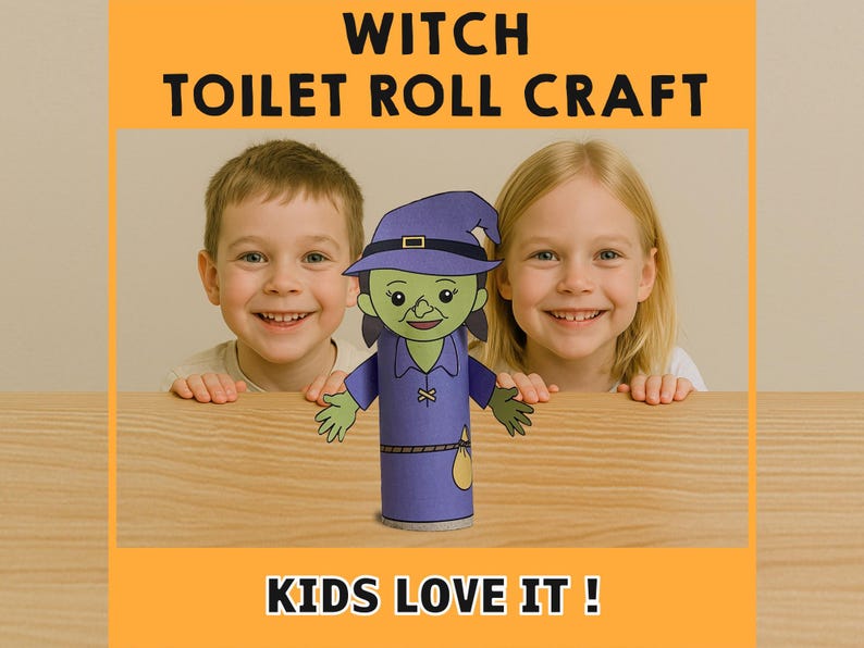 Witch Toilet Paper Roll Craft Halloween Spooky Party Coloring Printable ...
