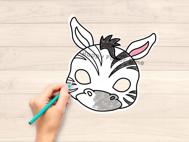 Zebra Mask Costume Animal Mask Printable Party Favor African | Etsy
