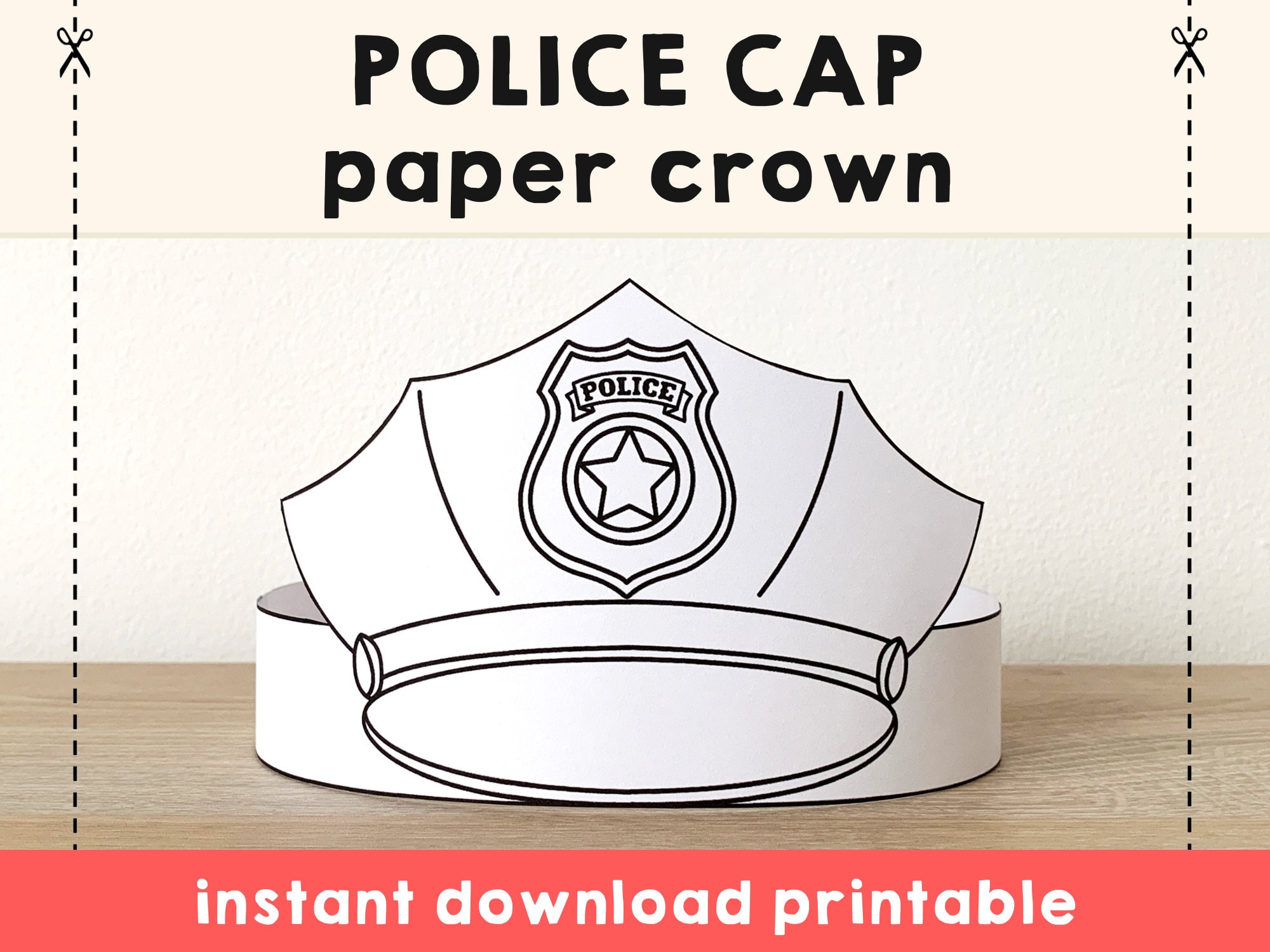 police hat template