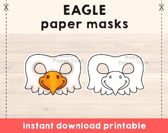 Eagle Mask Costume America Mask Printable Party Favor craft Halloween Party Printable Kids Party Favor Printable - Instant Download