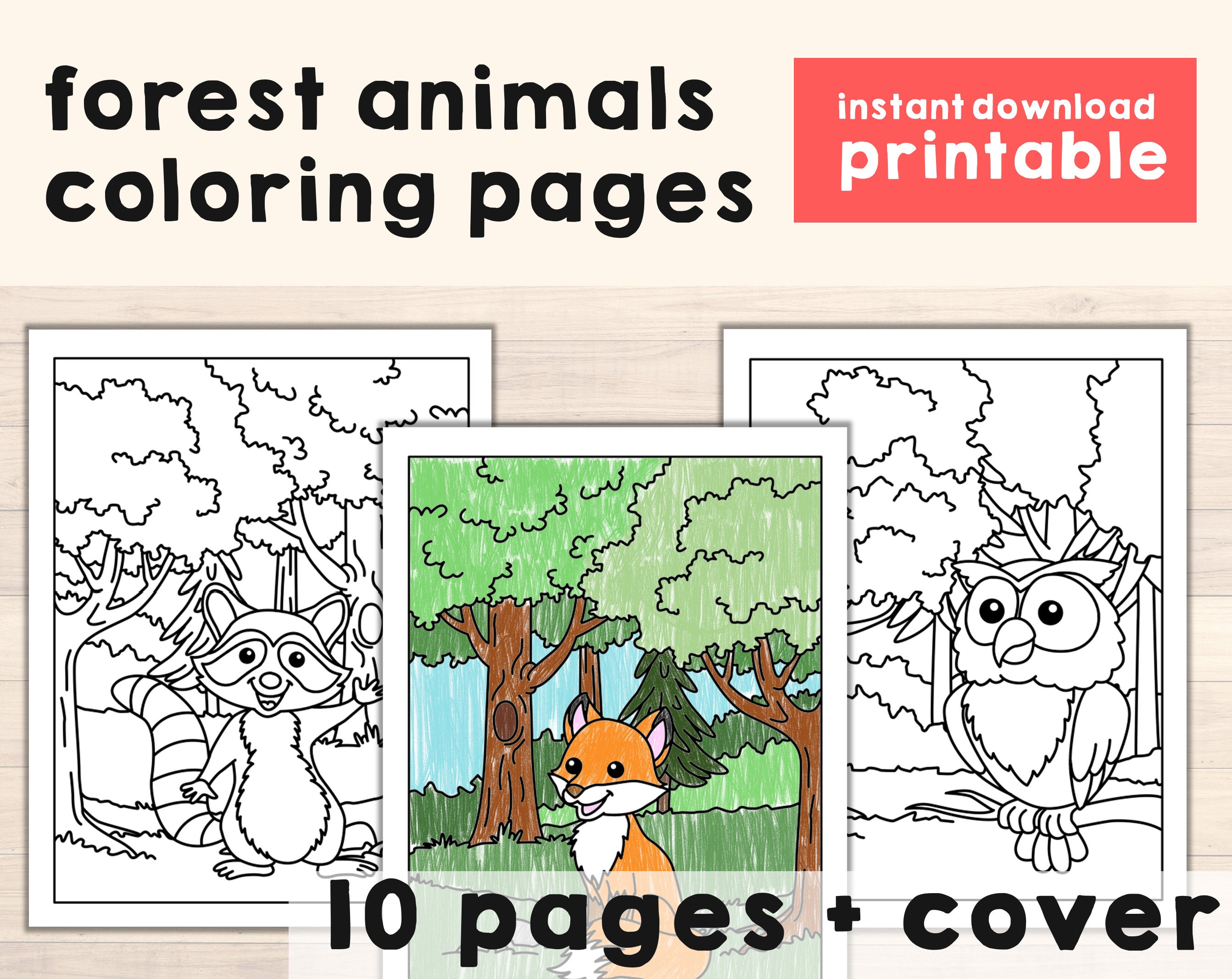 10 Forest Animal Coloring Pages: Bring the Wild to Life!