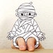 Mummy Paper Craft Printable Ancient Egypt Finger Puppet Kids Craft ...