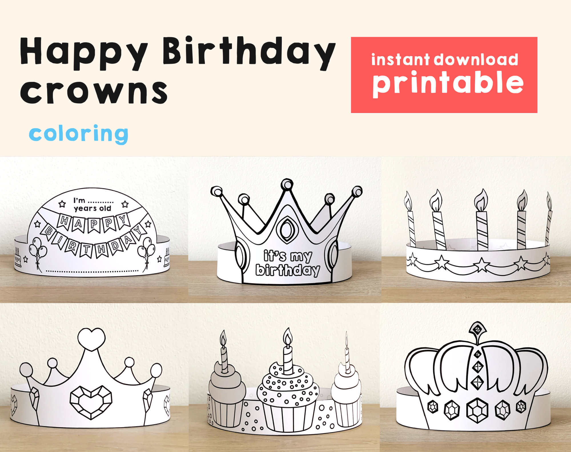 Printable Birthday Crown