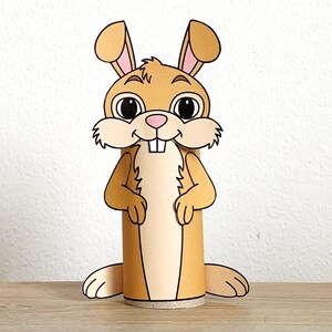 Bunny Toilet Paper Roll Craft Rabbit Pets Easter Party Coloring ...