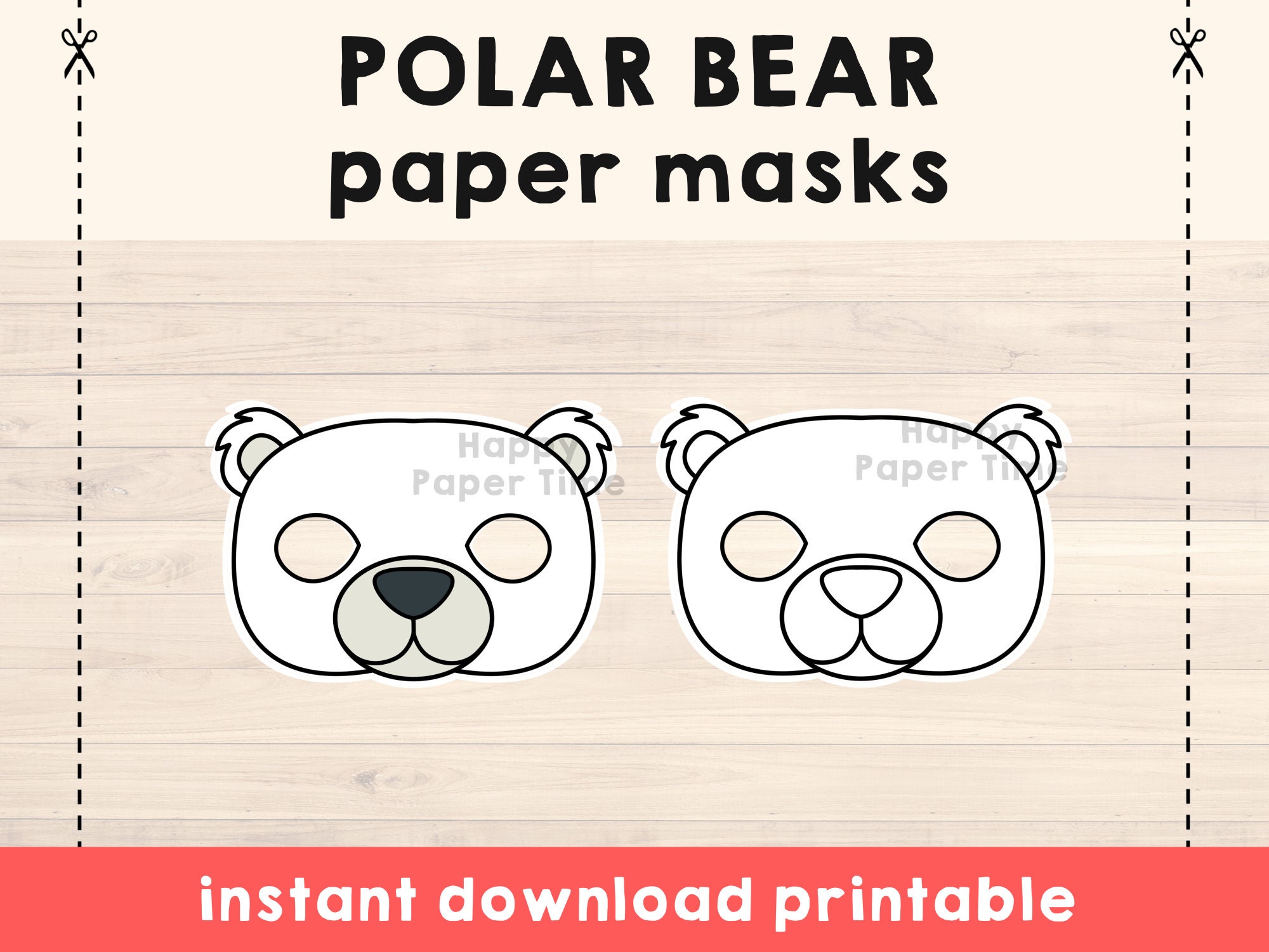 Polar Bear Face Template Polar Bear Face Template