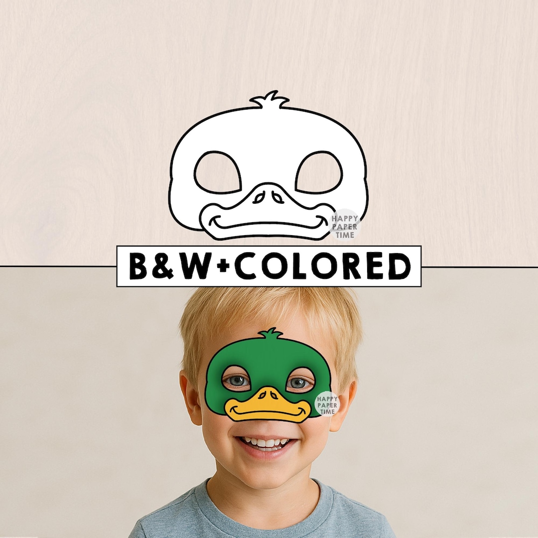 Duck Face Mask Template