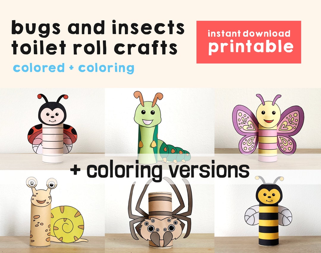Bugs and Insects Animals Toilet Paper Roll Craft Spring Party