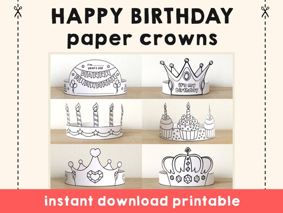 Comment faire une COURONNE en papier pour prince et princesse?  Couronne  des rois maternelle, Couronnes de papier, Décoration anniversaire princesse
