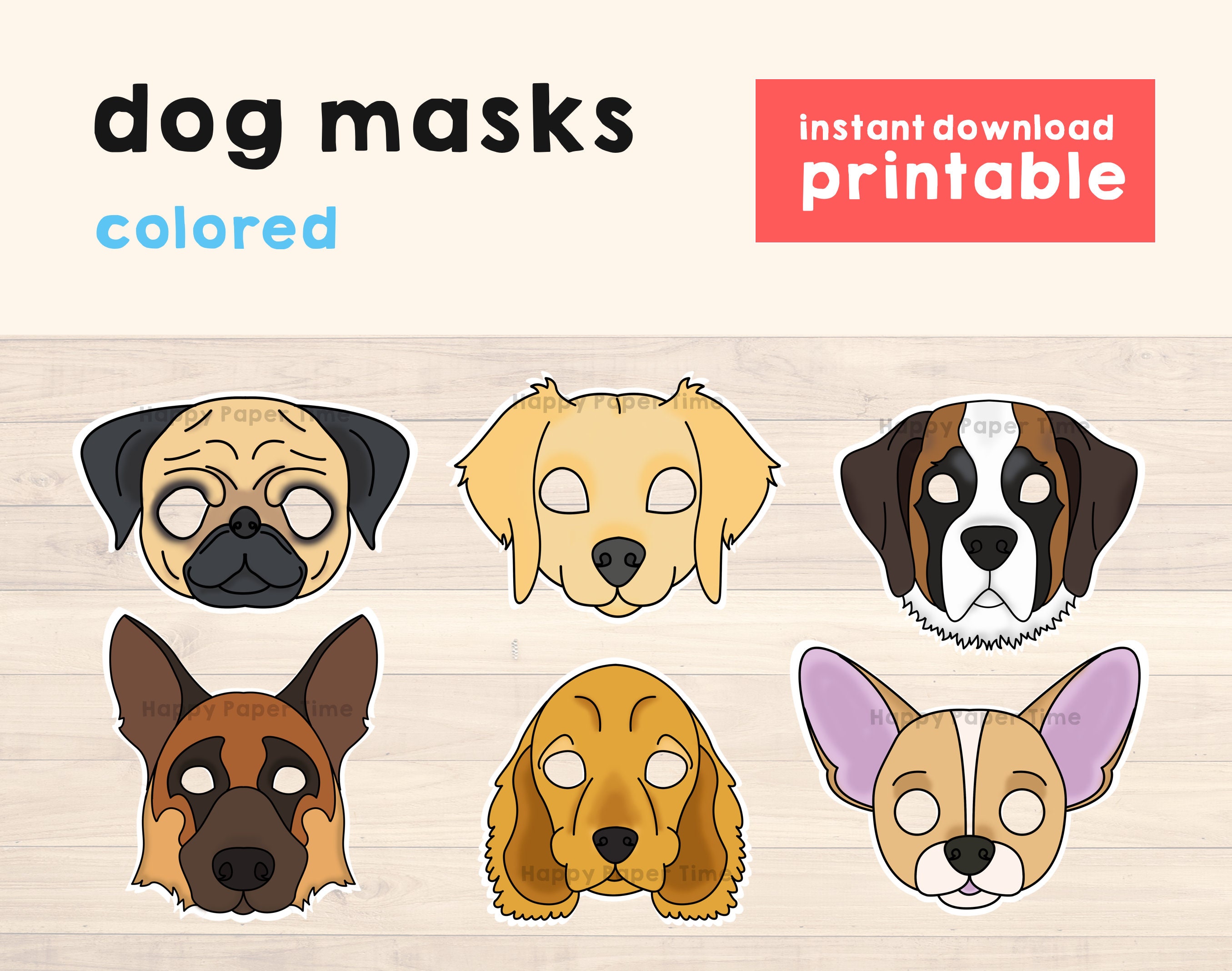 dog paper mask