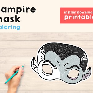Vampire Mask Kids Vampire Costume Vampire mask diy Vampire Mask kids Party Favor Vampire Printable mask Vampire Halloween Vampire Kids Mask