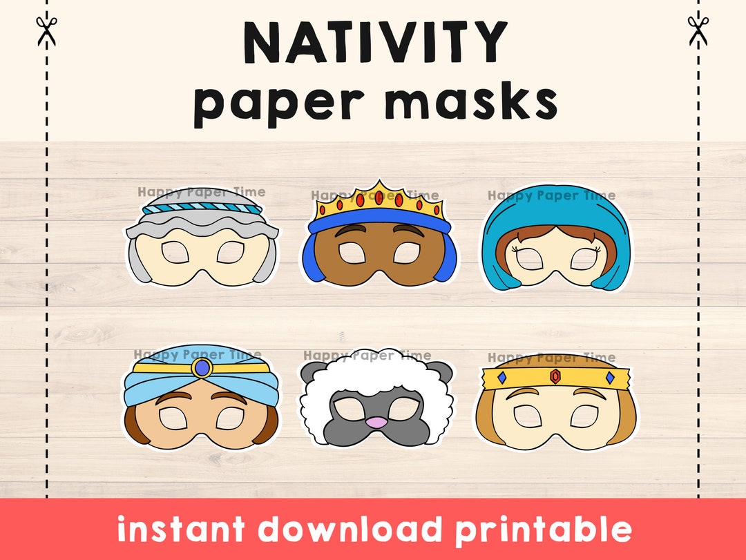 Nativity Printables Kids, Nativity Play Kids Masks, Nativity Masks Kids ...
