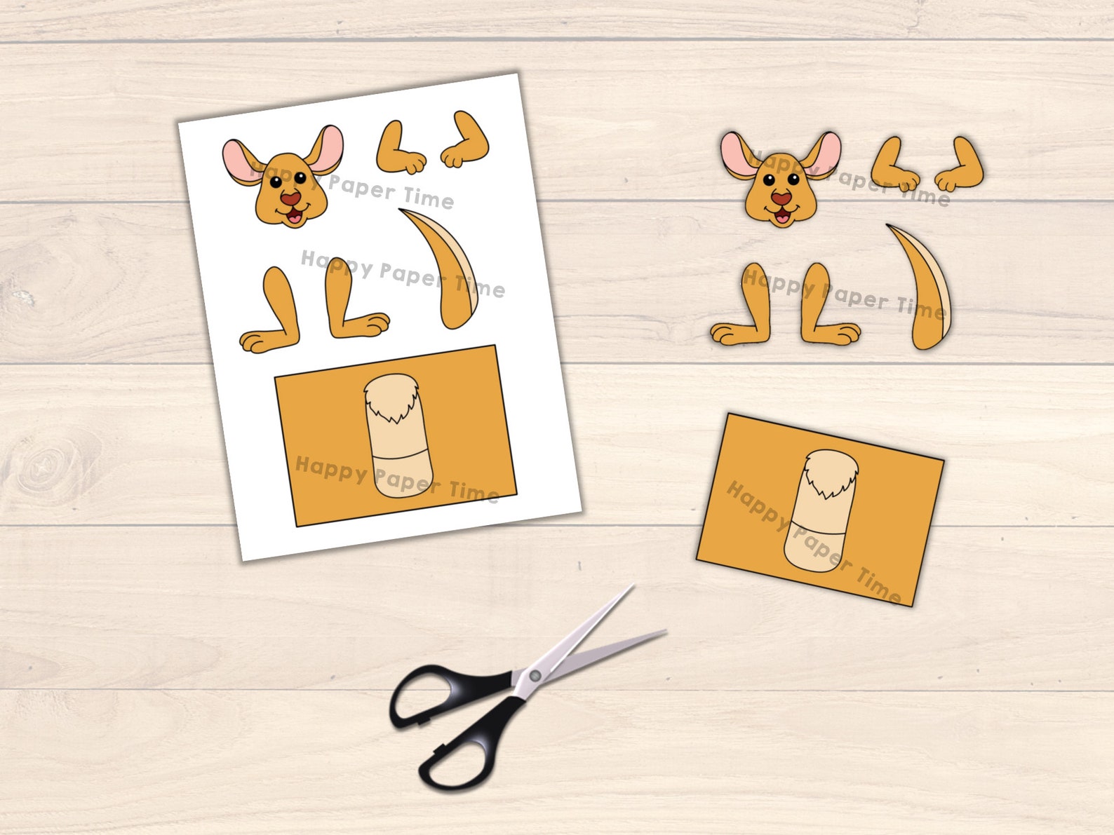 Kangaroo Toilet Paper Roll Craft Australian Animal Party Etsy