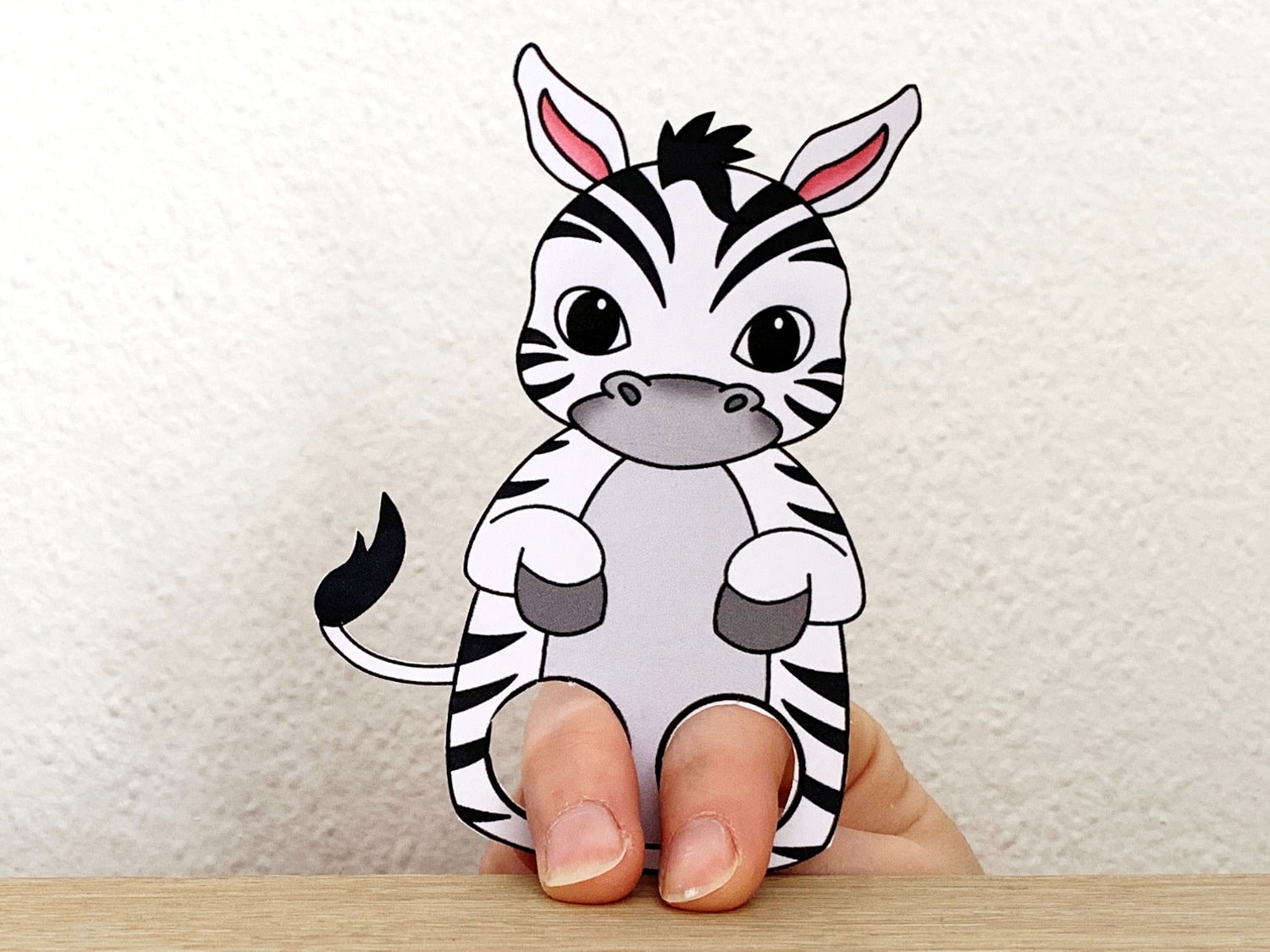 Zebra Paper Craft Printable African Animal Finger Puppet Kids Craft ...
