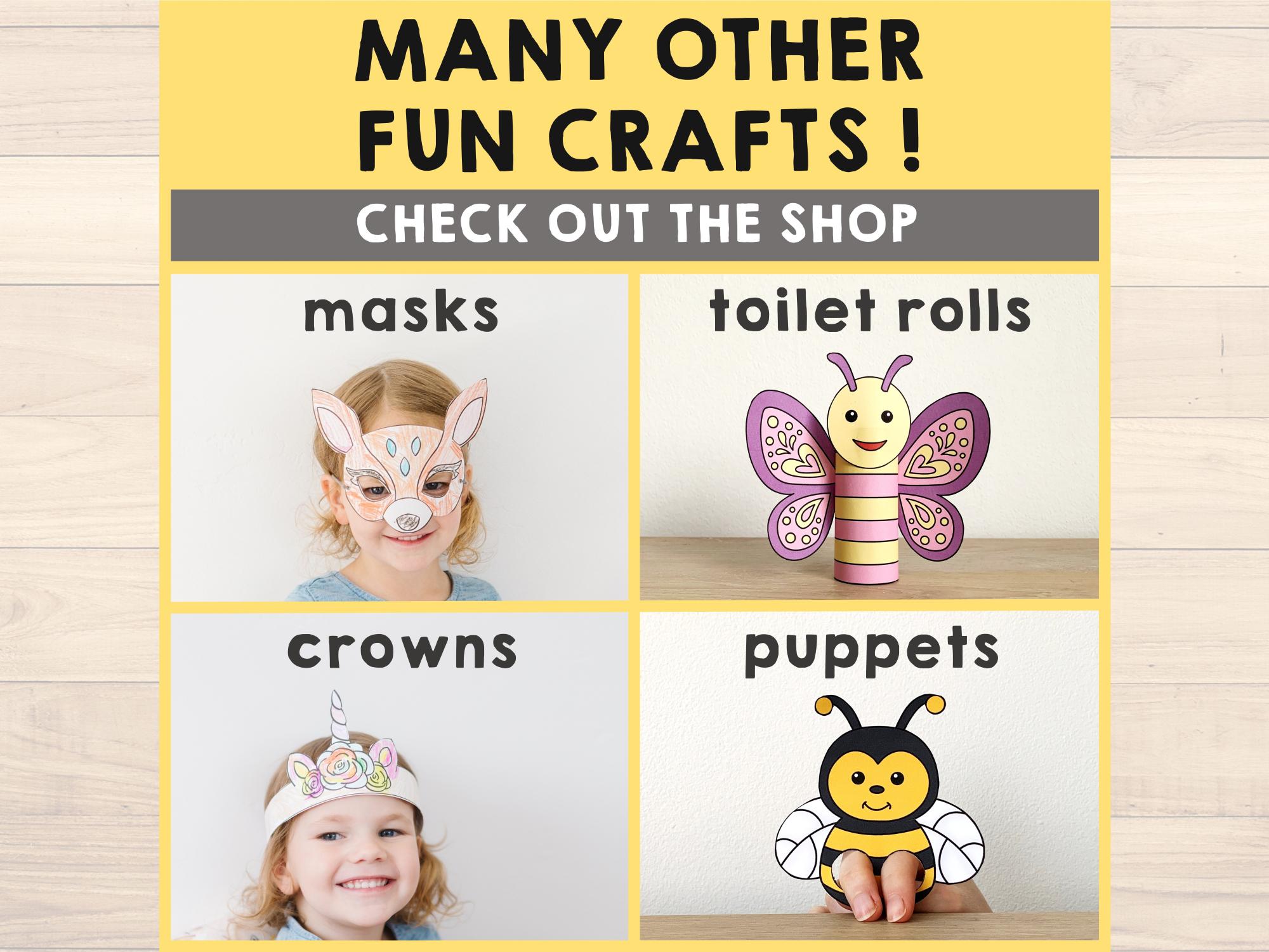 Happy Birthday Paper Crowns Party B-day Printable Kids Craft Birthday ...