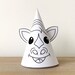 Horse Party Hat Paper Printable Template Print Farm Animal Table ...